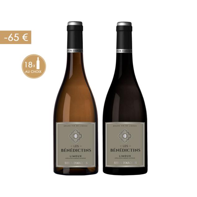 COLIS LES BENEDICTINS - VINS AOC DE LIMOUX - 3 CARTONS AU CHOIX à -65€
