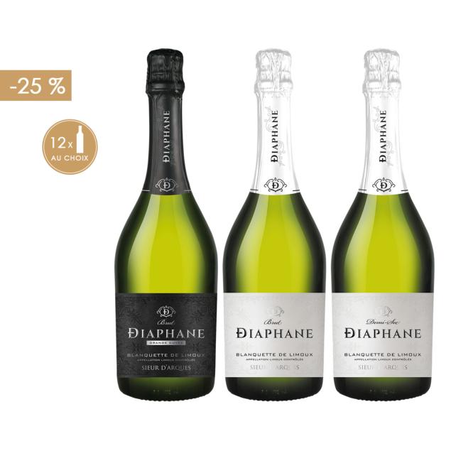 LOT DIAPHANE  : 2 CARTONS AU CHOIX à -25% 