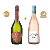 L' INSTANT ROSÉ : 12 x BLASON ROUGE CRÉMANT ROSÉ + 6 X ORACLE ROSÉ OFFERTS