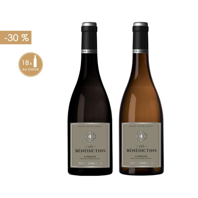 COLIS LES BENEDICTINS - VINS AOC DE LIMOUX - 3 CARTONS AU CHOIX à -30%