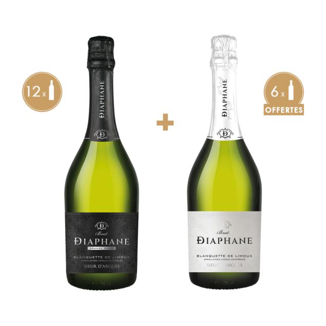 COLIS DIAPHANE: 18 BOUTEILLES DONT 6 OFFERTES