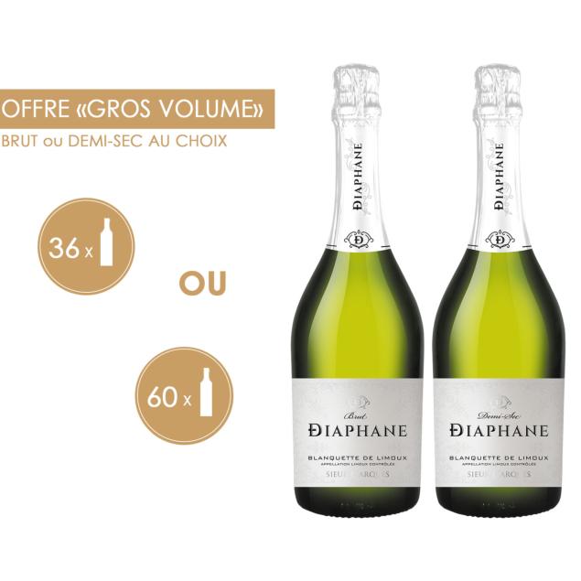 OFFRE SPECIALE DIAPHANE - GROS VOLUMES EN BRUT OU DEMI-SEC AU CHOIX! -Bénéficiez de remises quantitatives!