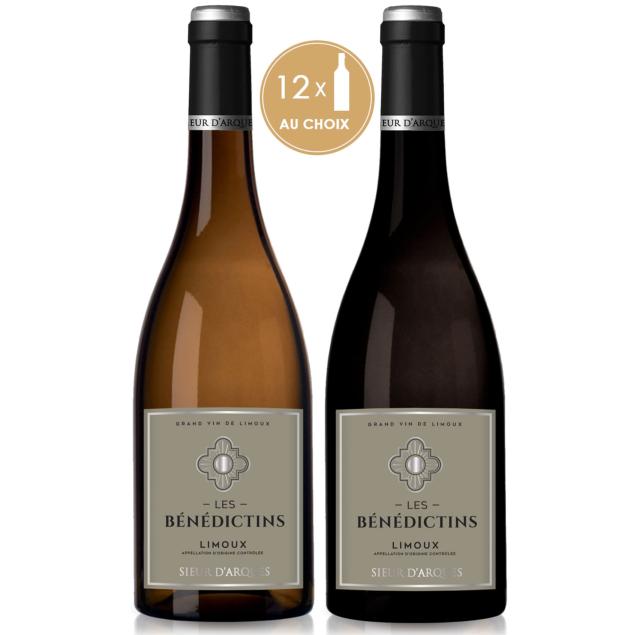 OFFRE SPÉCIALE 2 CARTONS à -30% - LES BÉNÉDICTINS EN BLANC ET ROUGE AU CHOIX 