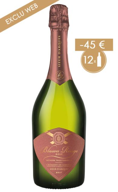 EXCLU WEB: 12 BOUTEILLES DE CREMANT BLASON ROUGE ROSÉ - BRUT à -45€