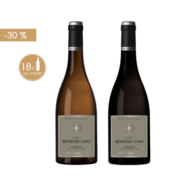 COLIS LES BÉNÉDICTINS - VINS AOC DE LIMOUX - 3 CARTONS AU CHOIX à -30%
