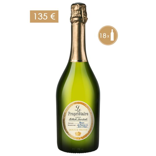 LA BULLE FRAICHEUR: 18 X "LE PROPRIETAIRE - AOC BLANQUETTE DE LIMOUX - METHODE ANCESTRALE DOUX A 135€